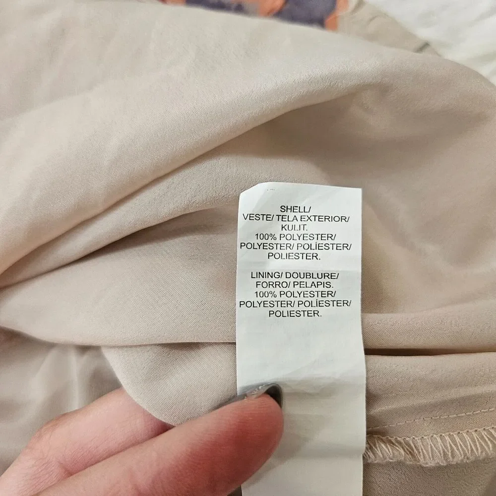 Lucky Brand Women's Floral Crinkle Flutter Sleeve Romantic Babydoll Blouse Sz XL - Picture 9 of 10